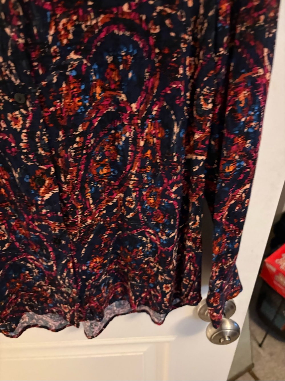 Liverpool Los Angeles Paisley Button Down Blouse - Picture 6 of 16